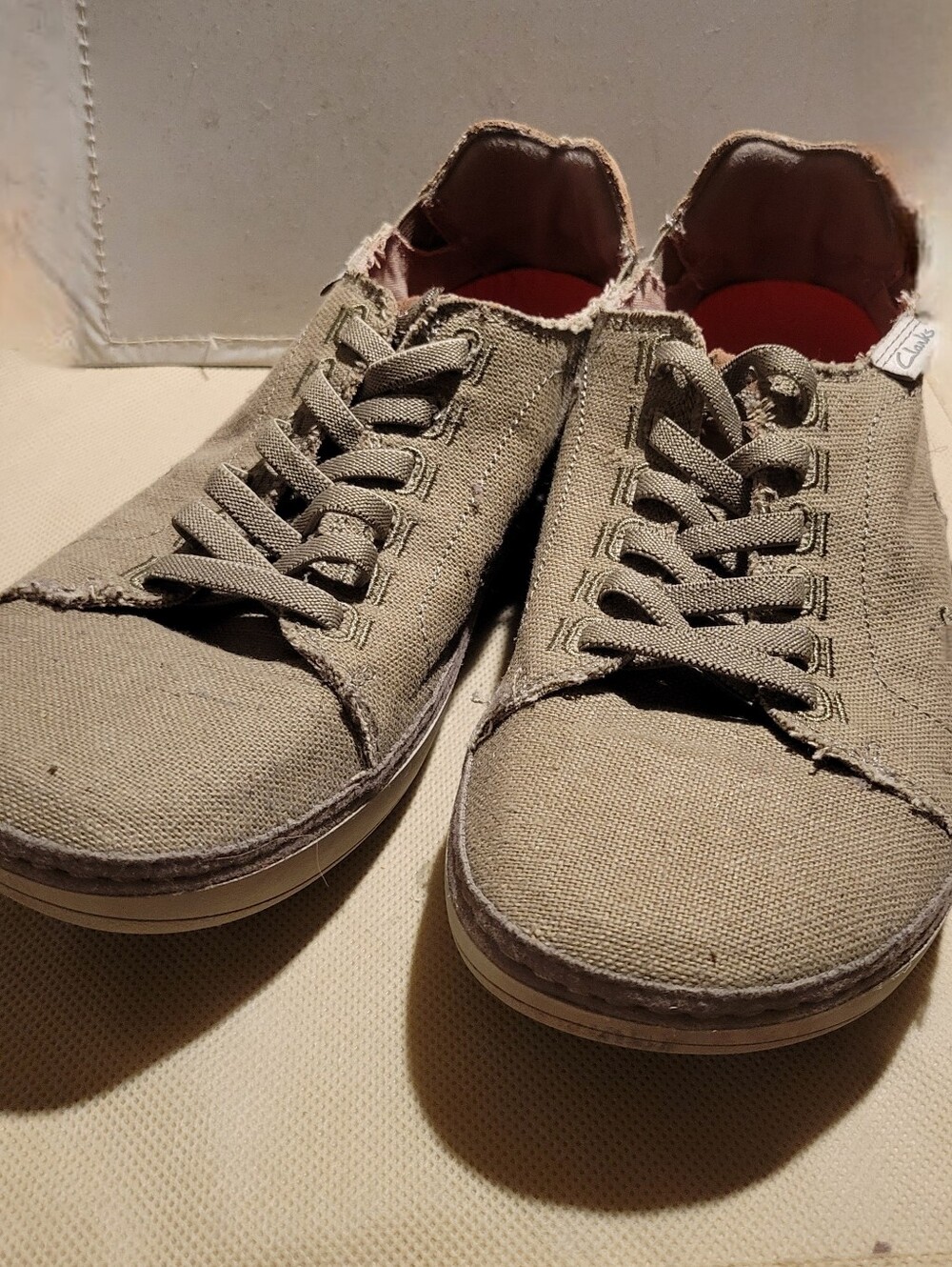 Clarks Higley Lace Canvas Frayed Edge Casual Men's Shoe